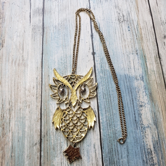 Vintage Owl Articulated Necklace. - Picture 2 of 7